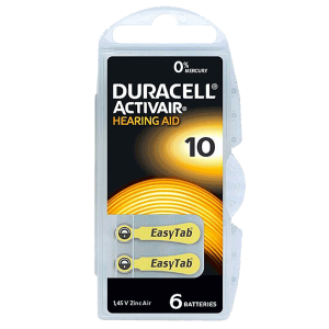 Duracell 10 ถ่านเครื่องช่วยฟัง เบอร์ 10 รุ่น Activair