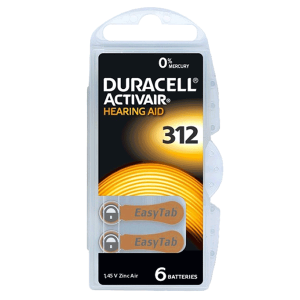 Duracell 312 ถ่านเครื่องช่วยฟัง เบอร์ 312 รุ่น Activair