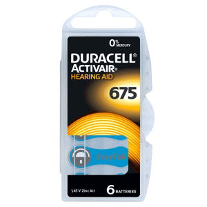 Duracell 675 ถ่านเครื่องช่วยฟัง เบอร์ 675 รุ่น Activair