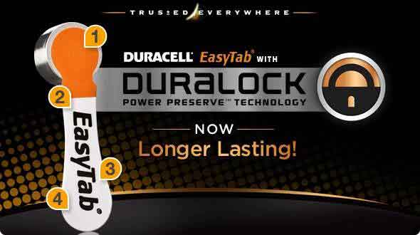 Duracell รุ่น Activair มี Easy Tab